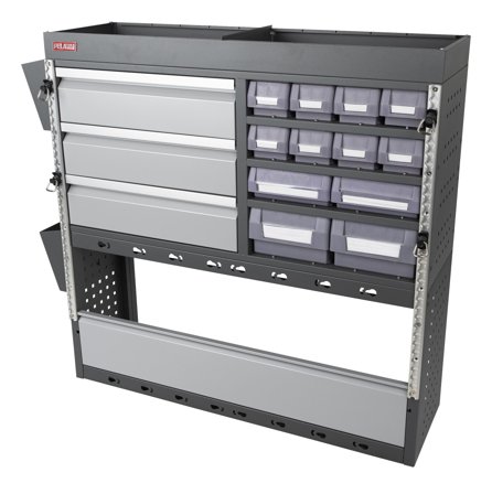 PELA 538174 Bilinredning 3 lådor, 12 förvaringsbackar, Garageinredning & förvaring