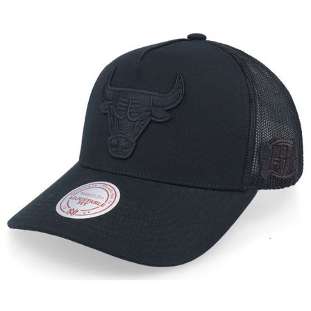 Mitchell & Ness - NBA Svart trucker Keps - Hatstore Exclusive x Chicago Bulls Black A-frame Trucker @ Hatstore