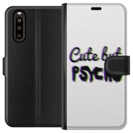 Kompatibelt Lommeboketui til Sony Xperia 10 II Regnbuefarget leketøyfigur med et lykkelig ansikt og fargerike sirkler i en leken studioillustrasjon