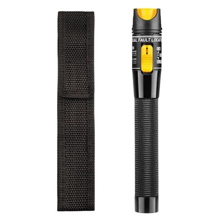 50MW FTTH Fiberoptisk Tester, Penntype Visuell Feilsøker med FC-LC Adapter, Rødt Lys Pen Optisk Fiberlys, 50Km Optisk Kabel Tester