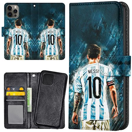 iPhone 15 Pro - Plånboksfodral/Skal Messi