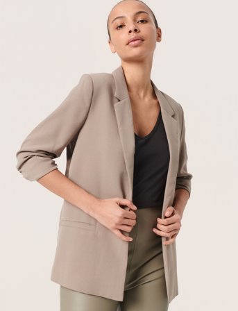 Soaked in Luxury Slshirley Blazer - Beige - S