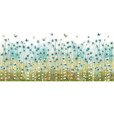 Blomster-Sommerfugl Vægsticker - Have-Tusindfryd Vægsticker - Soveværelse, Stue, Tv-Væg, Dør Dekoration, Murmalerier (Tusindfryd Blomster-Sommerfugl 2