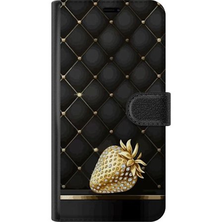 Yhteensopiva Lompakkokotelo Nothing Phone (2) Kultainen mansikka kimaltavilla yksityiskohdilla