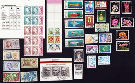 Europæiske lande - Frimærkepakke - Stemplet