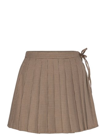 Houndstooth Mini-Skirt Brown Mango