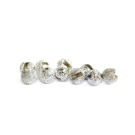 Gritty Slotted Tungsten Beads 2,5mm - Metallic Silver