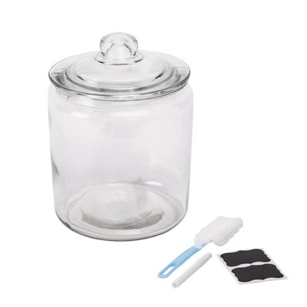 Ilmatiivis lasinen säilytyspurkki silikonitiivisteellä