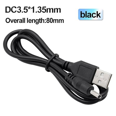 USB-DC pyöreä liitäntä 3.5 * 1.35mm 5V virta pieni kaiutin latauskaapeli johto 3.5mm