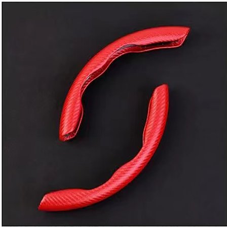 (Röd kolfiber) Universal halkskydd ratt booster skyddande hylsa skydd Modifierade tillbehör dekoration för Tesla Model 3 Y S X