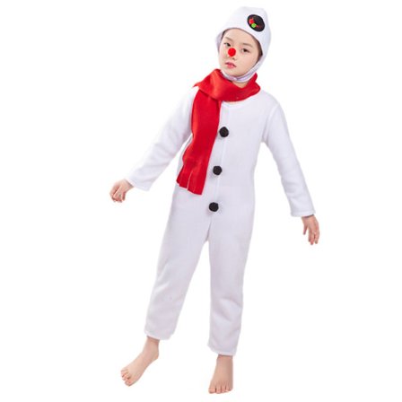 Julsnögubbsdräkt för barn med luva till juloutfit