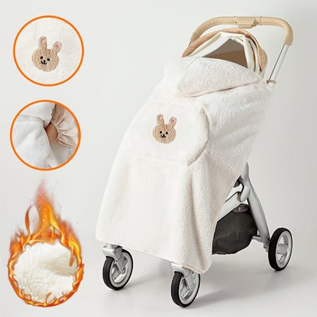 1 st Varm Plyschfilt för Barn med Söt Tecknad Design, Känguruficka - Ultramjuk Fleece Vinter Utomhussjal, Perfekt Present för [BR]