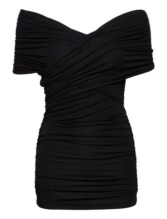 Scarlet - Wrap Jersey Bluse Ærmeløs Sort Day Birger Et Mikkelsen
