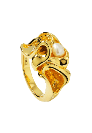 Syster P Moulded Big Ring Ringar Dam Guld 8