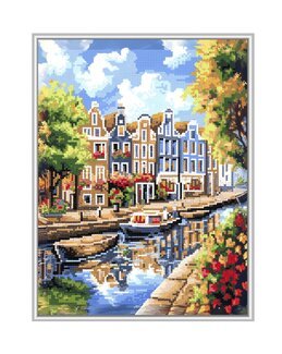 Diamond painting Blomstrende Amsterdam - Art City