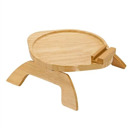 Sofa Armlene Bord, 360° Roterende Sofa Armlene Brett for Mat Rund