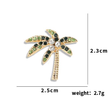 Djurbrosch för män och kvinnor Coconut Tree - Metal Sting Needle