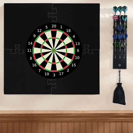 Liitettävä Dartboard-seinäsuoja ESquare Dart Board -seinäsuoja, Dartboard-taustalevy, Dart-siivet, Dart-tarvikkeet