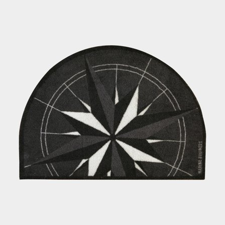 Bootmat Marine Business Welcome Rosewind Black, halve cirkel, 70 x 50 cm
