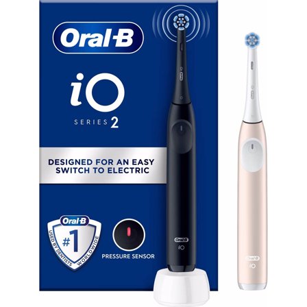Oral-B - Elektrisk tannbørste iO2 Duo Night Black / Calm Pink