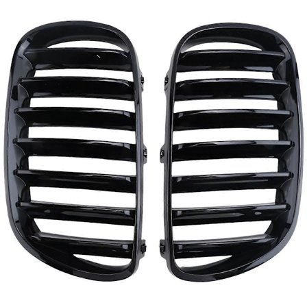 1 par glänsande svart främre grill stötfångare njure grill för BMW E83 X3 LCI Facelift 2007-2010