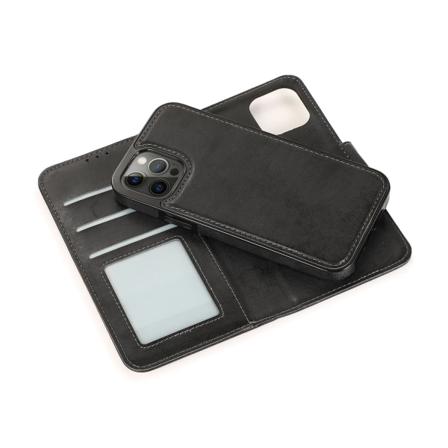 iPhone 15 Pro Max - Plånboksfodral i PU-läder med 3-kortfack Svart