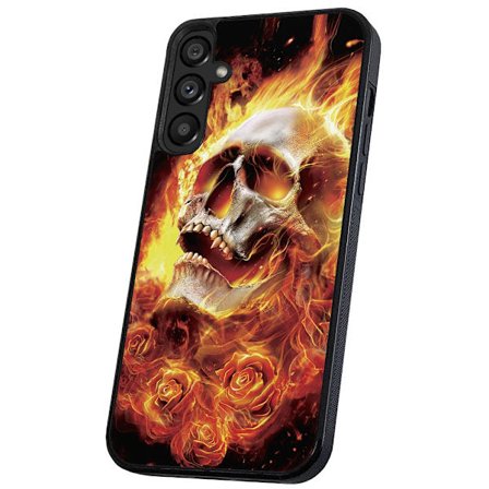 Samsung Galaxy A54 - Cover/Mobilcover Burning Skull