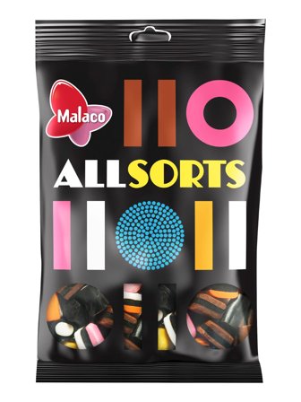 Malaco Allsorts Liqourice 0.4kg