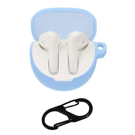 För OPPO ENCO Air3 TWS Hörlurar Laddningsfodral Skydd Ärm Silikonfodral med Spänne - Himmelsblå