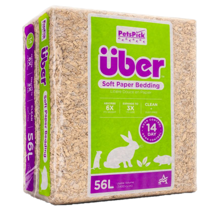 Über - Papirsøppel 56 L Naturlig - Smådyr - Bunnstrø og bomateriale - Burspon - ZOO.no