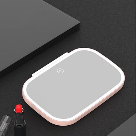 Bilsolskydd Makeup Spegel LED-belysning Bil Interiör Touch Makeup Spegel