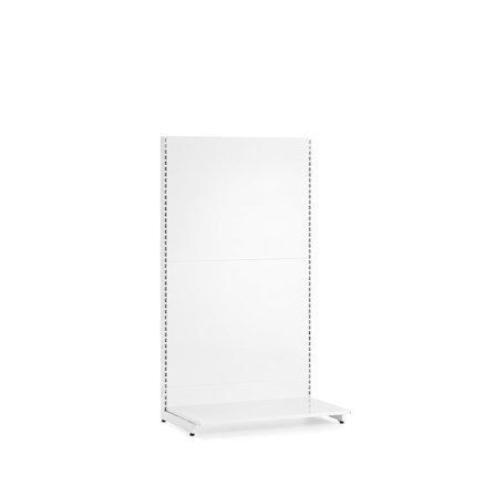 Butikkhylle MARKET, vegg, enkel, grunnseksjon, 1588x900x550 mm, hvit