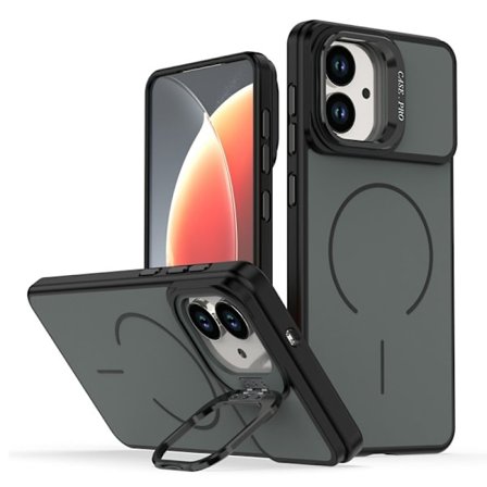 Mobilskal till Samsung Galaxy S26 Edge Plast Med Ställning - Svart