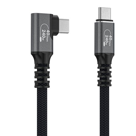 Wozinsky Thunderbolt 4 USB-C-kabel med vinklad kontakt 240W 1,5