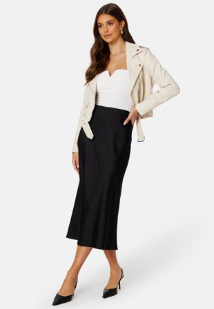 BUBBLEROOM Midi Satin Skirt Klær