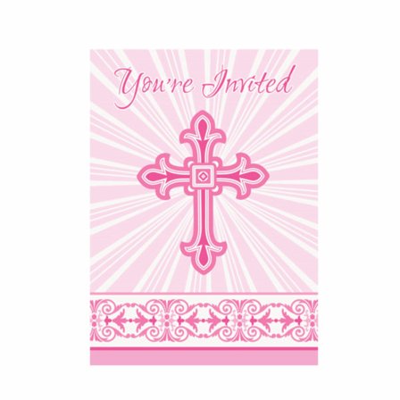 Unik fest strålande kors papper design dopfest inbjudningar