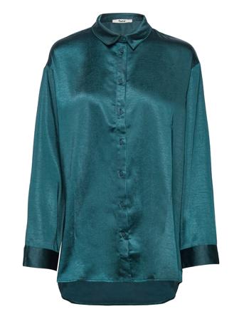 Satina Utillas Shirt Langermet Skjorte Grønn Bzr*Betinget Tilbud