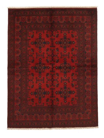 Dywan Afgan Khal Mohammadi 149X198 Czarny/Ciemnoczerwony (Wełna, Afganistan)