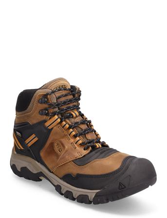 Ke Ridge Flex Mid Wp Bison/Golden Brown Shoes Sport Shoes Outdoor/hiking Shoes Multi/mönstrad KEEN