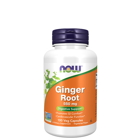 Now Foods Ginger 550 mg 100 kapslar