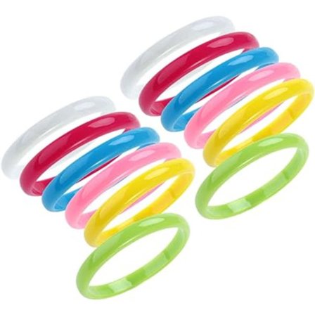 12 Smukke Plastik Candy Farvede Armbånd Bangles Party Promo