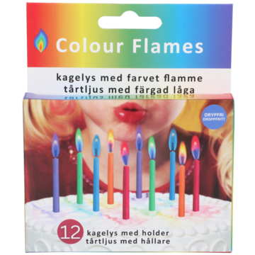 Tårtljus Färgad Låga