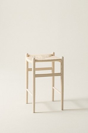 Jotex - Barhocker Weiß gekalktes ulmenholz/helle schnüre - NATTAVAARA - Kaufe Hocker bei Jotex