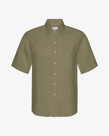 Linen SS Shirt - Dusty Olive - Male - L