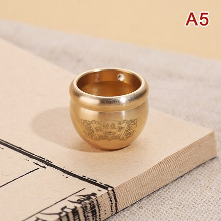 Feng Shui Lucky Fortune Wealth Mässing Cornucopia Baifu Rice Cyli