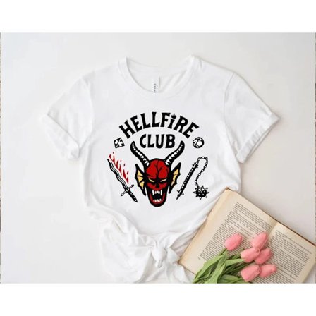 Unisex Hellfire Club Stranger Things T-skjorte Dame/Herre Langermet Topper 0619