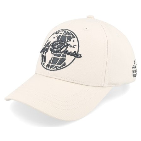 Les Deux - Beige Adjustable Cap - Globe Logo Baseball Cap Ivory Adjustable @ Hatstore