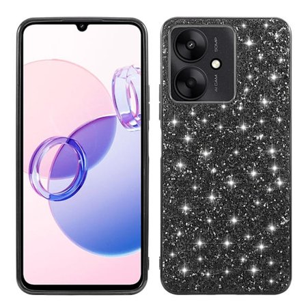 Glitter Xiaomi Redmi 13C / Xiaomi Redmi 13R / Xiaomi Poco C65 / Xiaomi Poco M6 kotelot - Musta