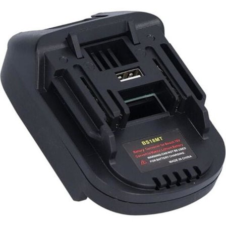 BS18MT Batteriadapter til Bosch 18V til Makita Elværktøj med 5V 2.1A USB-opladning
