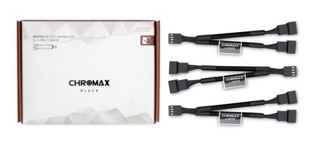 Noctua NA-SYC1 chromax.black - viftestrømkabel - 4-pins PWM til 4-pins PWM - 11.5 cm